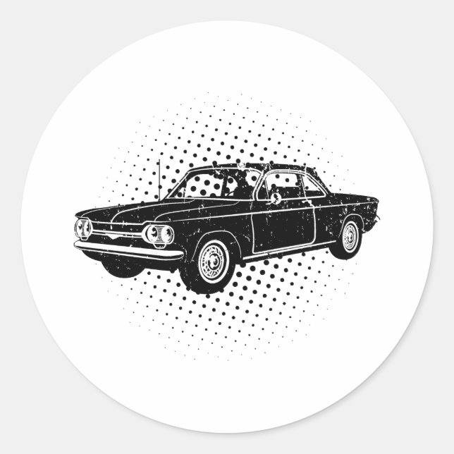 Sticker Rond Chevrolet Corvair 1964 (Devant)