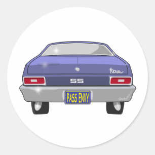 Sticker Rond Chevrolet Nova SS 1970