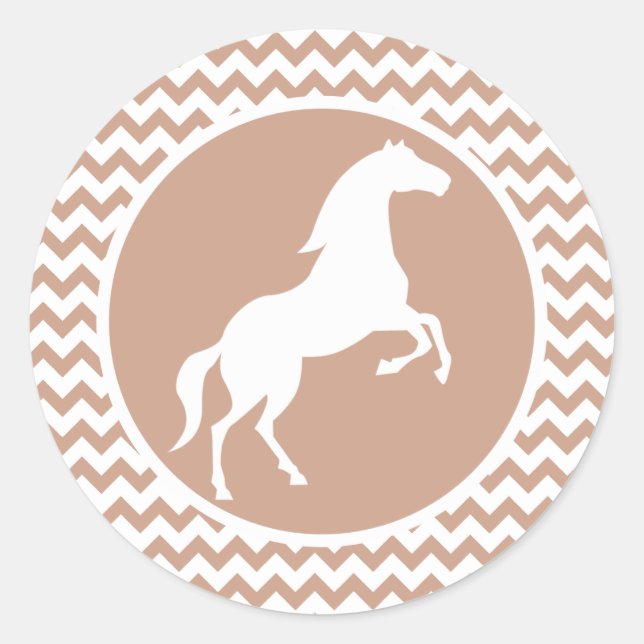 Sticker Rond Chevron Brown (Devant)
