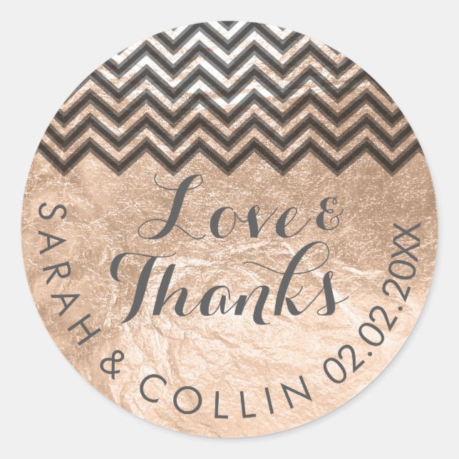 Sticker Rond chevron PixDezines/faux champagne/merci (Devant)