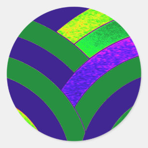 Sticker Rond chevrons chic et design