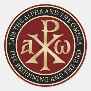 Sticker Rond Chi Rho Christogram