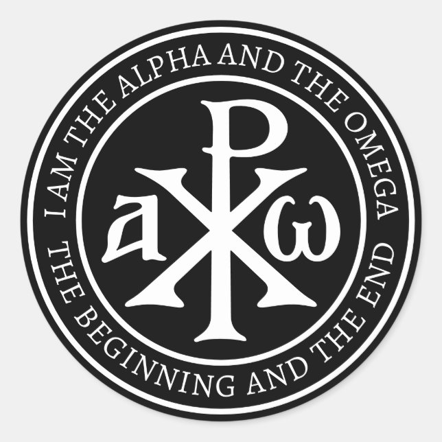 Sticker Rond Chi Rho Christogram (Devant)