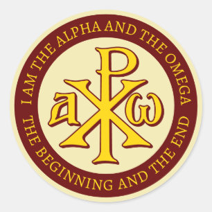 Sticker Rond Chi Rho Christogram