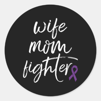 Sticker Rond Chiari Malformation Sensibilisation Ribbon Maman F