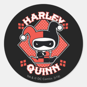 Sticker Rond Chibi Harley Quinn Splits