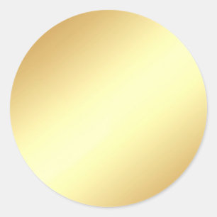 Sticker Rond Chic élégant de modèle de blanc d'or de Faux de
