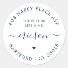 Chic Moderne Calligraphie Le futur Mariage Adresse