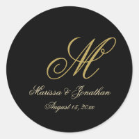 Chic or Monogramme Mariage noir