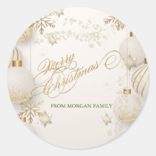 Sticker Rond Chic Snowflakes, Balls Christmas