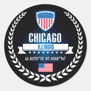 Sticker Rond Chicago