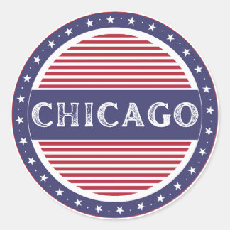 Sticker Rond Chicago City Pride Emblem – American Identity