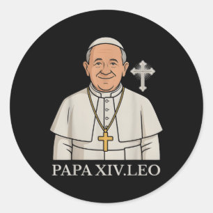 Sticker Rond Chicago Pape Leo Xiv Da Pope Mème Drôle