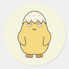 Sticker Rond Chick 2 Meh de Pâques