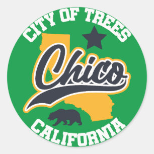 Sticker Rond Chico, Californie