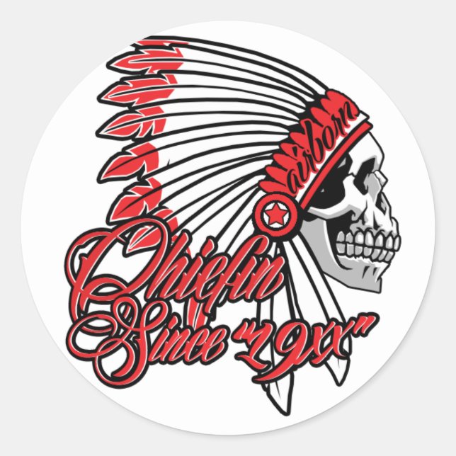 STICKER ROND CHIEFING DEPUIS 19XX (Devant)