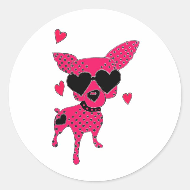 Sticker Rond Chien (Devant)