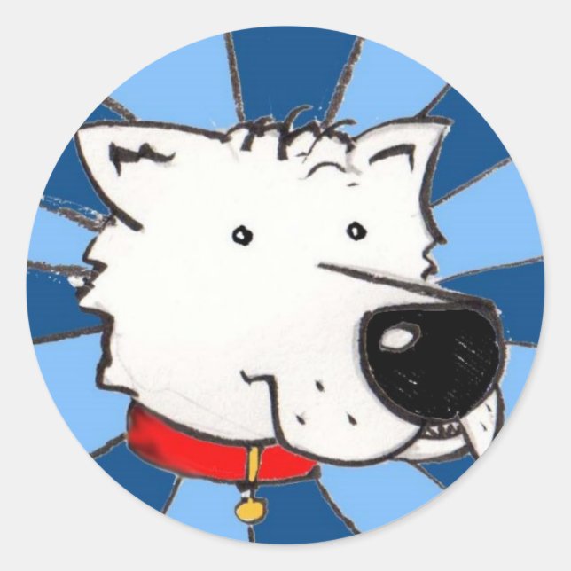Sticker Rond Chien (Devant)