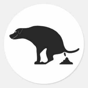 Sticker Rond Chien à balancer souriant mignon