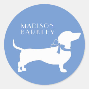 Sticker Rond Chien Chien Chien Chien Puppy