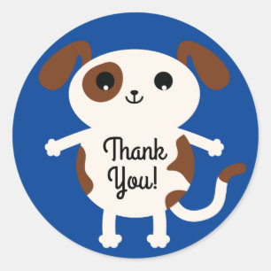 Sticker Rond Chien chiot mignonne Colorée 1er Anniversaire Thèm