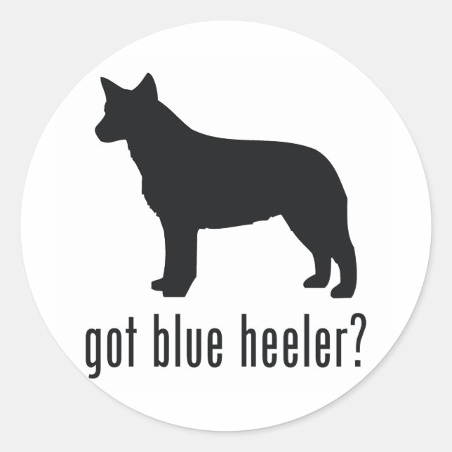 Sticker Rond Chien de bétail australien (Devant)