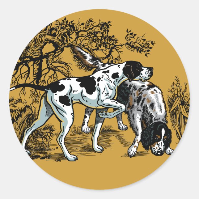 Sticker Rond chien de chasse (Devant)