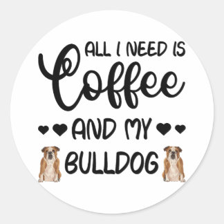 Sticker Rond Chien De Chien De Chien D'Angleterre Tout Ce Dont 
