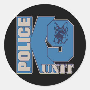 Sticker Rond Chien d'unité de la police K9