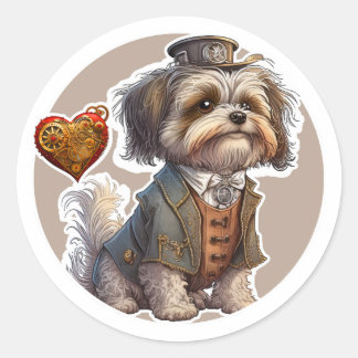 Sticker Rond Chien Havanais