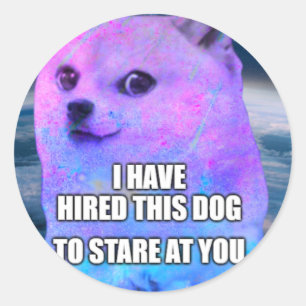 Sticker Rond Chien loué