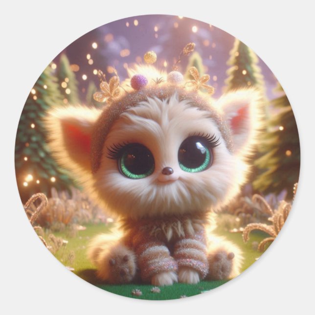 Sticker Rond Chien magique (Devant)