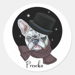 Sticker Rond Chien-Putain. Français