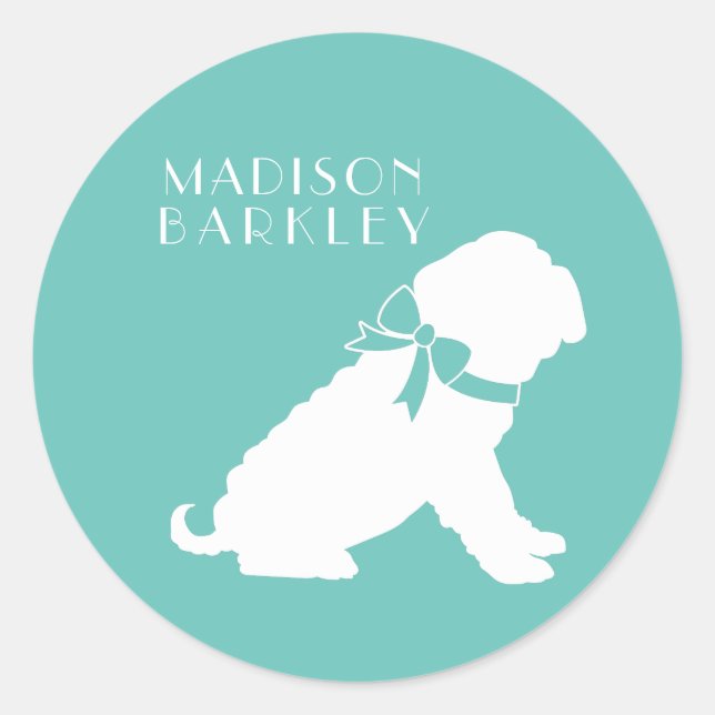 Sticker Rond Chien Shar Pei Chien Chien Puppy (Devant)