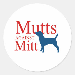 Sticker Rond Chiens contre le gant