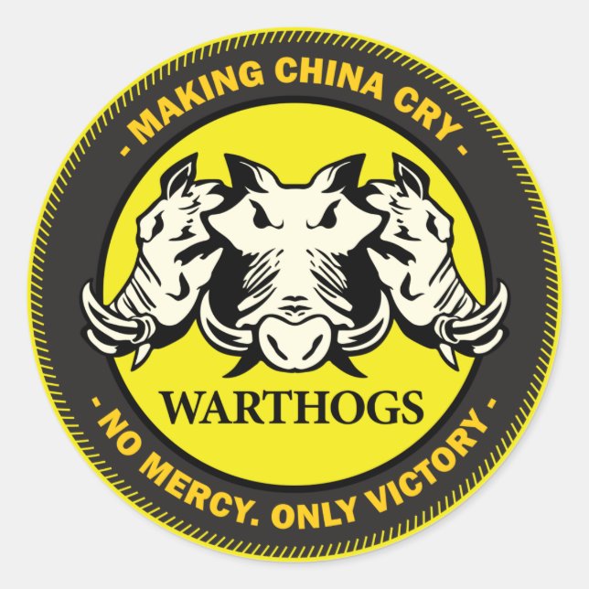 Sticker Rond Chiens de guerre (Devant)
