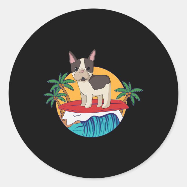 Sticker Rond Chiffre de taureau français (Devant)