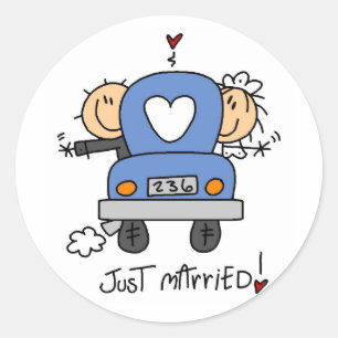 Sticker Rond Chiffre Stick Juste Marié
