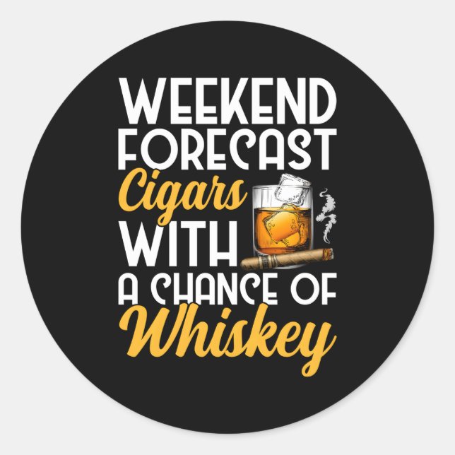 Sticker Rond Chiffres Et Whiskey Bourbon Boisson De Fin De Sema (Devant)