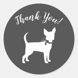 Sticker Rond Chihuahua Baby shower Hommes Neutres Mets