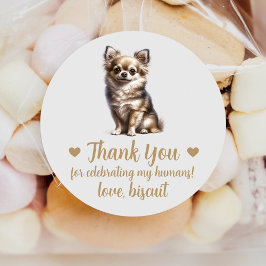 Sticker Rond Chihuahua Chien Personnalisé Mariage Favoriser Sti