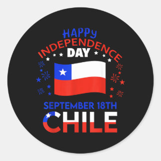 Sticker Rond Chili 215e Jour de l'Indépendance Fierté Chilienne