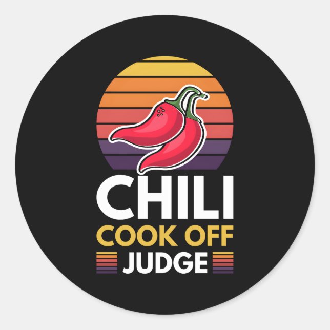Sticker Rond Chili Cook du juge Red Chili (Devant)