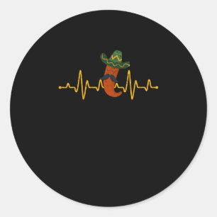 Sticker Rond Chili Sombrero Cinco Fiesta au Mexique