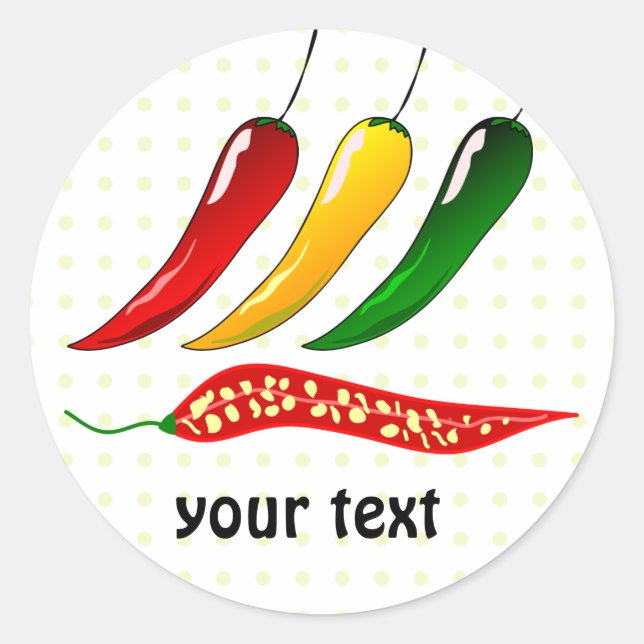 Sticker Rond Chillies chaud (Devant)