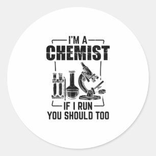 Sticker Rond Chimiste Science Chimie Cadeaux étudiants