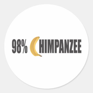 Sticker Rond Chimpanzé