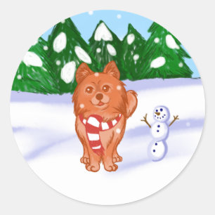 Sticker Rond Chiot