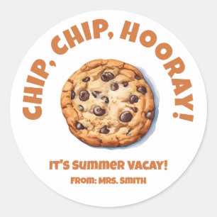 Sticker Rond Chip, Chip, Hourra ! Biscuit au chocolat