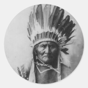 Sticker Rond Chiricahua Apache Geronimo Goyathlay Goyahkla
